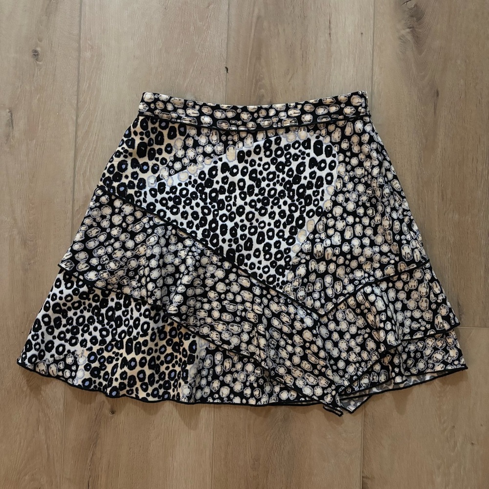 10 Crosby Derek Lam Leopard Print Mini Skirt